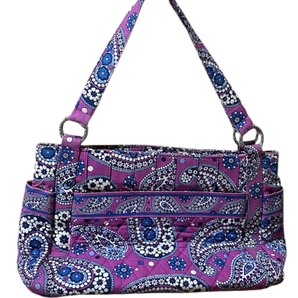 Vera Bradley Boysenberry Paisley Shoulder Bag, Retired Pattern - Picture 2 of 12